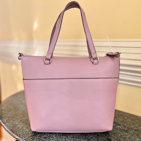 Anne Klein NWT Laine TZ Satchel Tote Removable Crossbody Strap Cardholder Pink - Picture 2 of 15